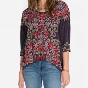 Floral Embroidered Women's Top